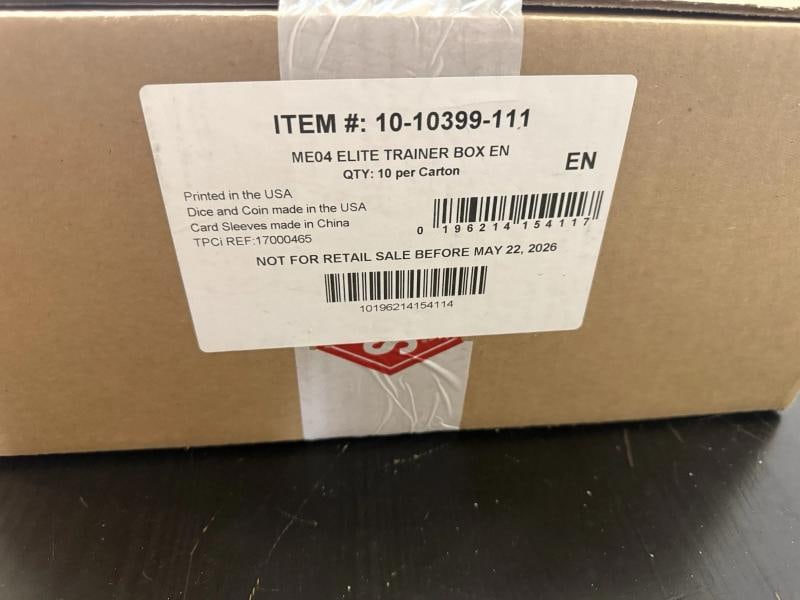 Pokemon TCG - ME04 Chaos Rising - 10 Elite Trainer Box Case - ETB - Sealed: Condition: New/Factory Sealed: A brand-new, unused, unopened, undamaged item (including handmade items). See ... Read moreabout the conditionNew/Factory Sealed: A brand-new, unused, unopened, undamage