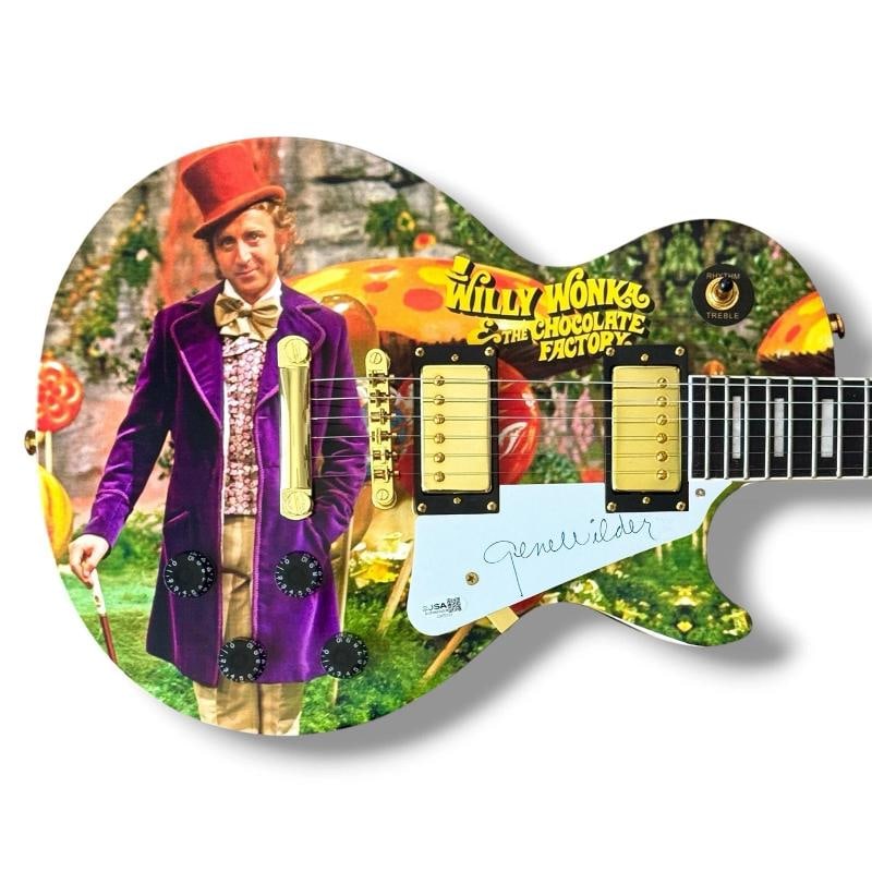 Gene Wilder Signed Guitar Custom JSA COA Willy Wonka & The Chocolate Factory: Signed: Yes,Industry: Movies,Movie: Willy Wonka & The Chocolate Factory,Signed by: Gene Wilder,Autograph Authentication: James Spence (JSA),Original/Reproduction: Original,Country of Origin: United St