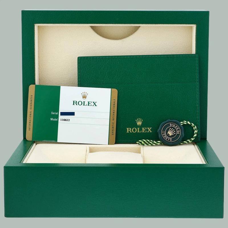 2018 MINT PAPERS Rolex Yacht-Master 116622 Steel Diamond Baguette 40mm Watch Box - 2