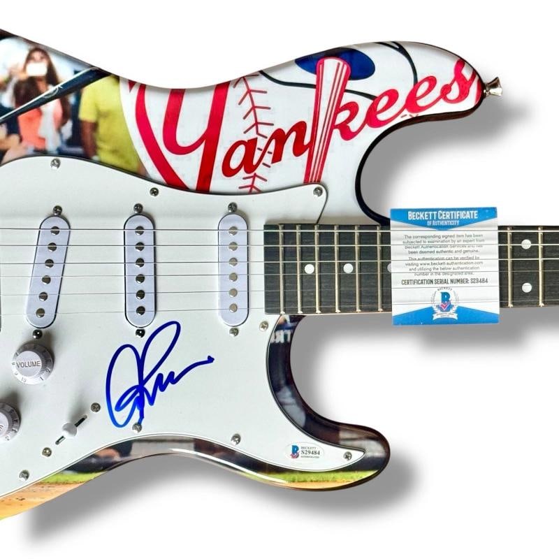 Alex Rodriguez Signed Guitar Custom Graphics Beckett COA New York Yankees - 2