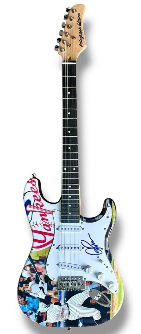 Alex Rodriguez Signed Guitar Custom Graphics Beckett COA New York Yankees - 3