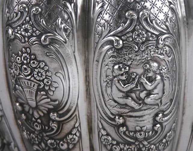 Vintage 1942 Beautifully Hand Chased Finnish Silver Teapot - 6