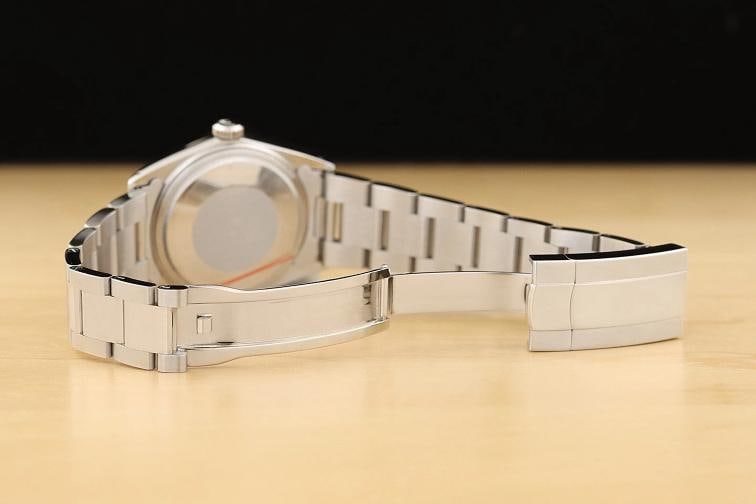 MENS ROLEX DATEJUST 16014 SILVER DIAMOND 18K WHITE GOLD STAINLESS STEEL WATCH - 10