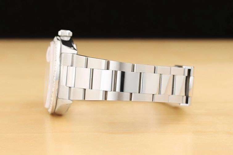MENS ROLEX DATEJUST 16014 SILVER DIAMOND 18K WHITE GOLD STAINLESS STEEL WATCH - 5