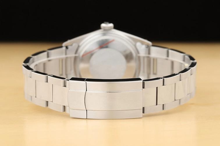 MENS ROLEX DATEJUST 16014 SILVER DIAMOND 18K WHITE GOLD STAINLESS STEEL WATCH - 6