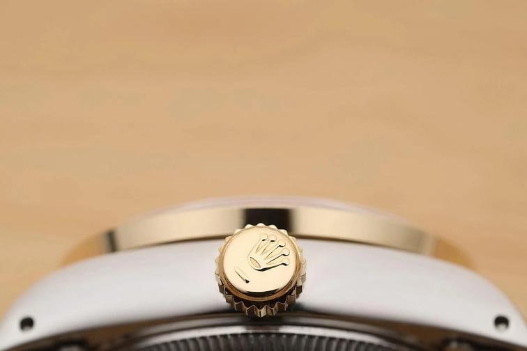 ROLEX LADIES DATEJUST 69173 MOTHER OF PEARL RUBY DIAMOND 18K GOLD STEEL WATCH - 9