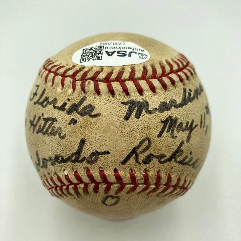 Al Leiter No Hitter Signed Game Used Baseball May 11, 1996 JSA COA - 2