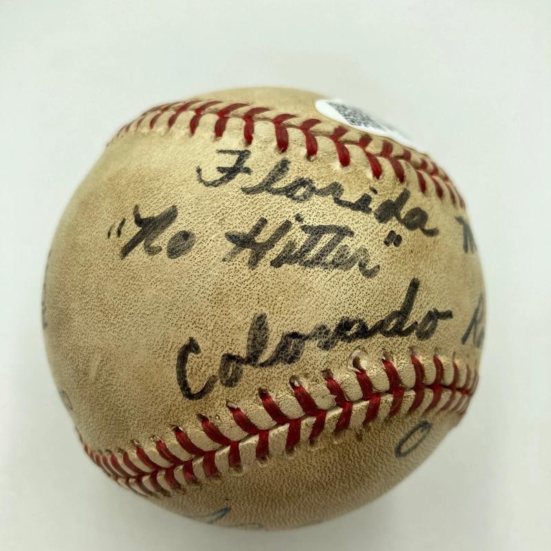 Al Leiter No Hitter Signed Game Used Baseball May 11, 1996 JSA COA - 3
