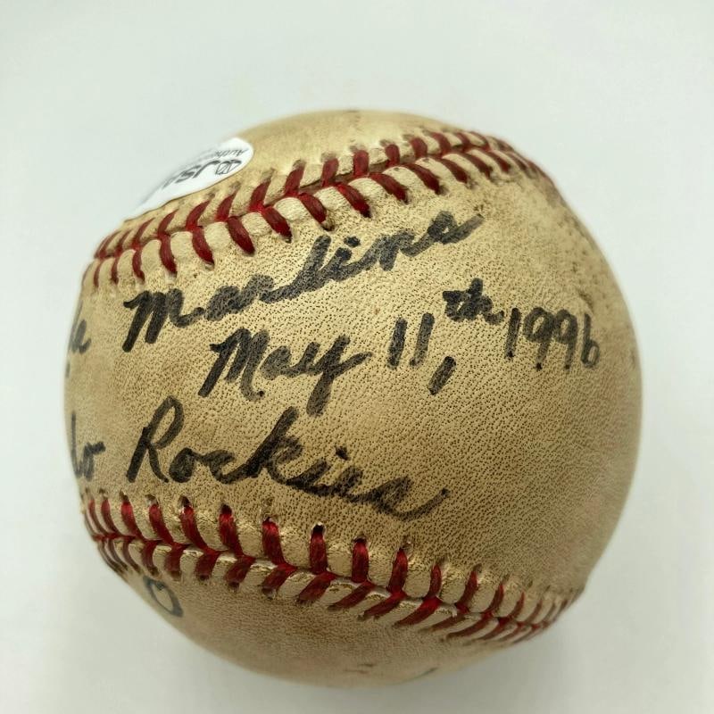Al Leiter No Hitter Signed Game Used Baseball May 11, 1996 JSA COA - 4