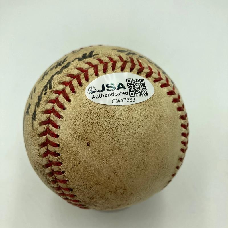 Al Leiter No Hitter Signed Game Used Baseball May 11, 1996 JSA COA - 5