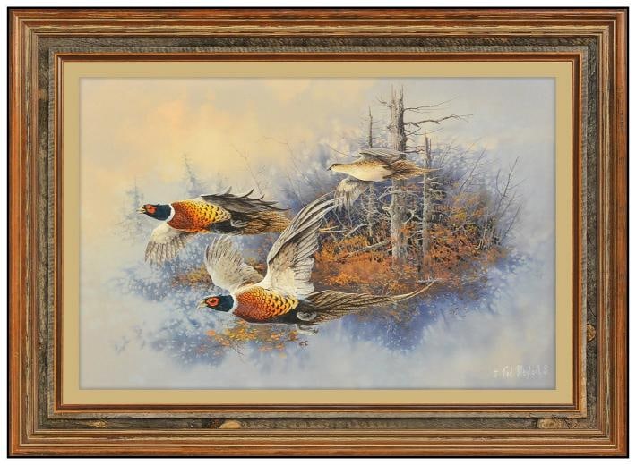 Ted Blaylock Original Oil Painting On Board Birds Wildlife Signed Framed Artwork: Also, measuring approximately 16Ã¢â‚¬Â x 24Ã¢â‚¬Â and 25Ã¢â‚¬Â x 33Ã¢âR