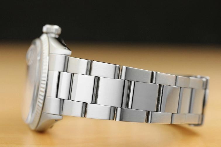 MENS ROLEX DATEJUST GRAY DIAMOND 18K WHITE GOLD/SS STEEL WATCH w/OYSTER BAND - 5