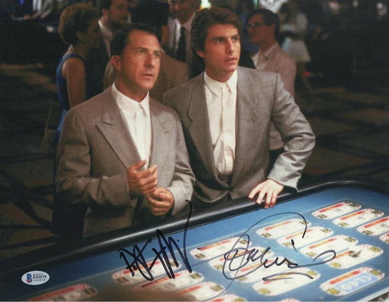 TOM CRUISE DUSTIN HOFFMAN SIGNED AUTOGRAPH RAIN MAN 11X14 PHOTO BECKETT BAS: Industry: Movies,Movie: RAIN MAN,Signed by: TOM CRUISE & DUSTIN HOFFMAN,Size: 11X14,Autograph Authentication: Beckett,Object Type: Photograph,Original/Reproduction: Original,Country of Origin: United