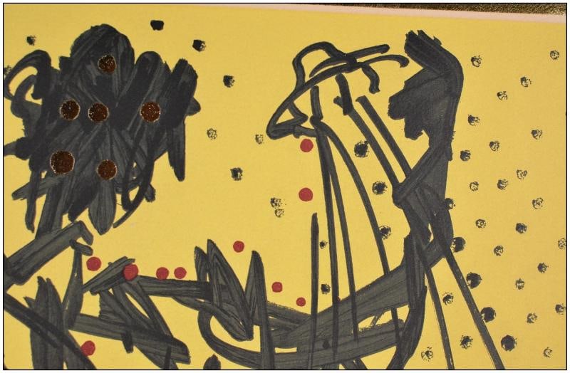 Salvador Dali Original Lithograph with Gold Embellishments Signed Framed Artwork - 4