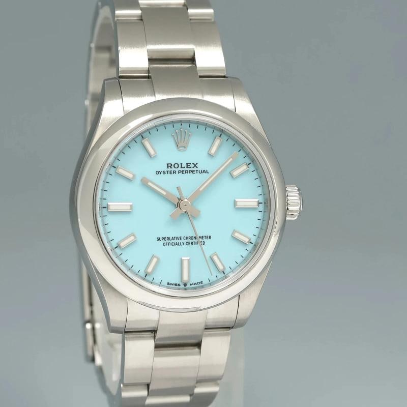 2024 MINT Rolex Oyster 277200 Perpetual 31mm Tiffany BLUE Watch Box - 3