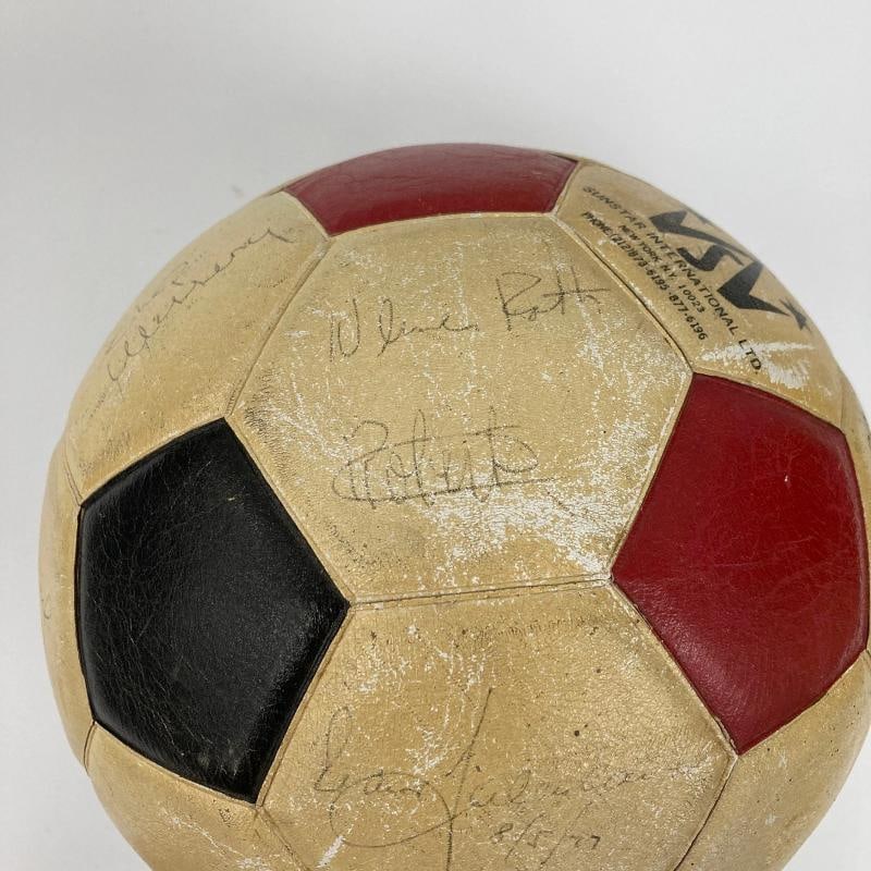1977 New York Cosmos Pele Team Signed Vintage Soccer Ball PSA DNA World Cup - 14
