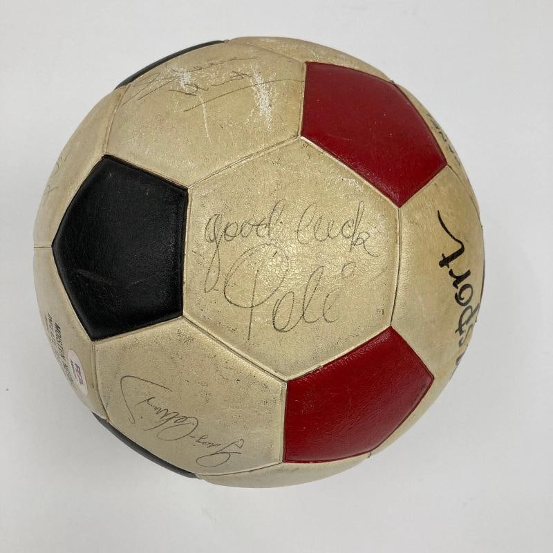 1977 New York Cosmos Pele Team Signed Vintage Soccer Ball PSA DNA World Cup - 3