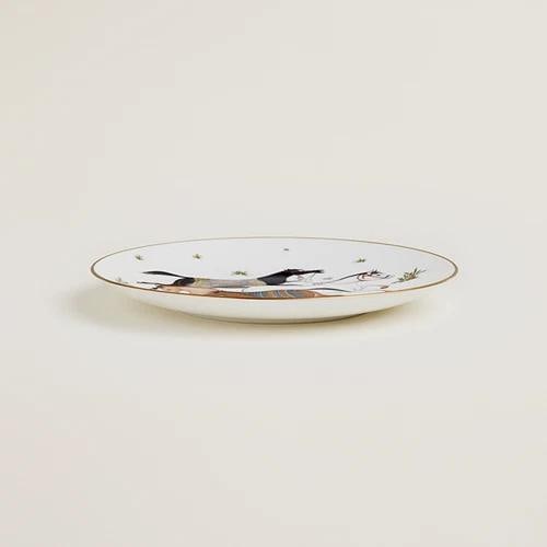 NEW HERMES CHEVAL D'ORIENT PAIR OF DESSERT PLATES #P009807P BRAND NIB - 3