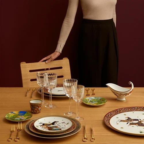 NEW HERMES CHEVAL D'ORIENT PAIR OF DESSERT PLATES #P009807P BRAND NIB - 4