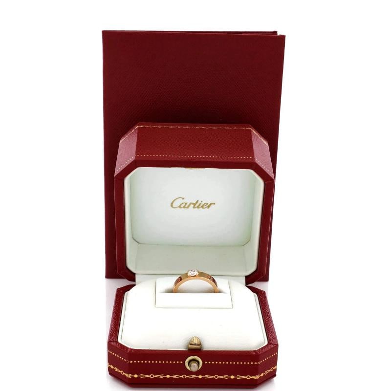 Cartier LOVE Solitaire Ring 18K Rose Gold and Diamond 0.23CT - 2