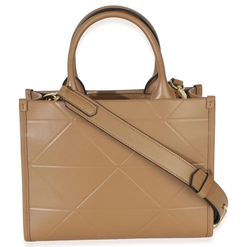 Prada Dark Beige Soft Calfskin Triangolo Symbole Mini Tote - 5