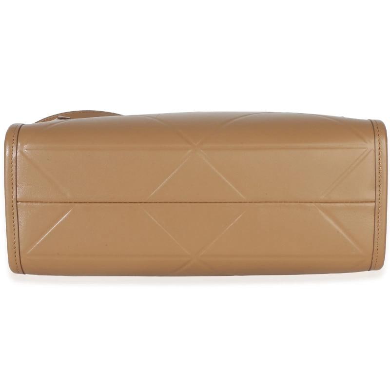 Prada Dark Beige Soft Calfskin Triangolo Symbole Mini Tote - 9