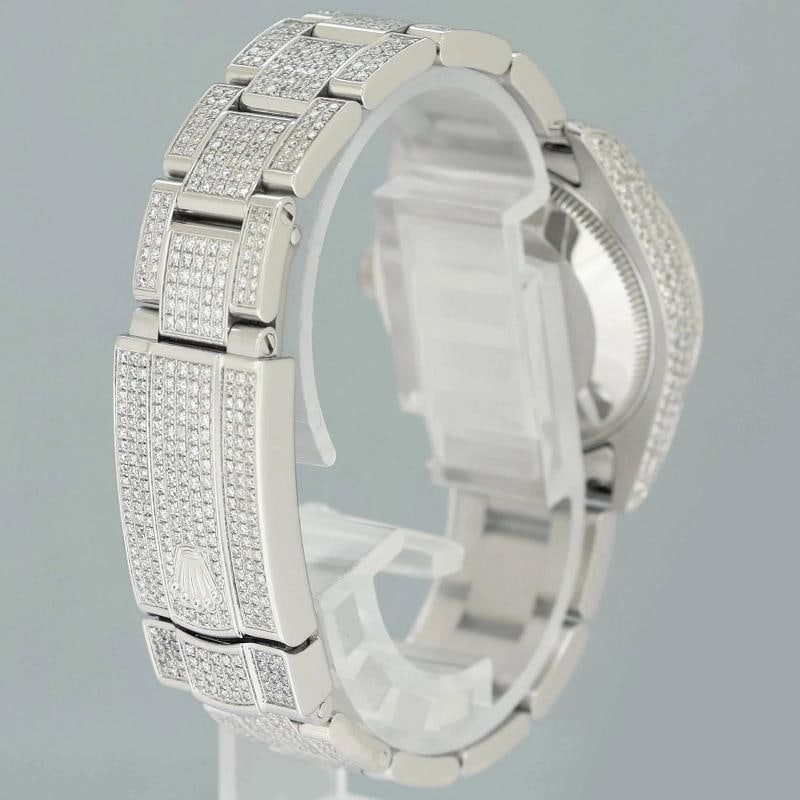 MINT Rolex Oyster 177200 Perpetual 31mm Diamond Pave Iced out Oyster Watch Box - 4
