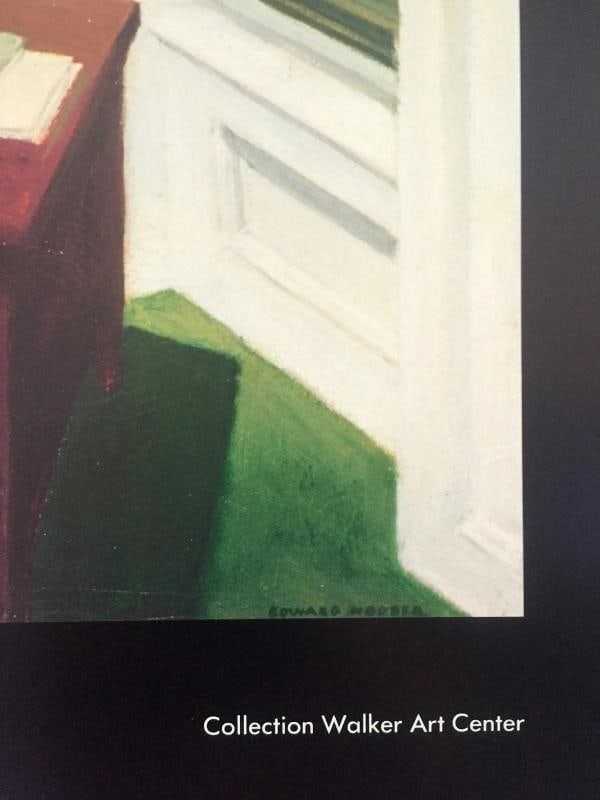 EDWARD HOPPER RARE VTG 1981 LITHOGRAPH PRINT MUSEUM POSTER " NIGHT OFFICE " 1940 - 10