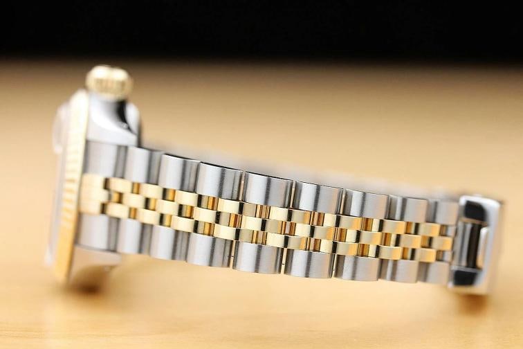 ROLEX LADIES DATEJUST 69173 2 TONE CHAMPAGNE DIAL 18K YELLOW GOLD STEEL WATCH - 5