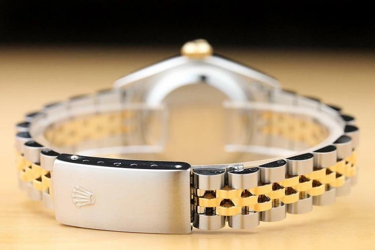 ROLEX LADIES DATEJUST 69173 2 TONE CHAMPAGNE DIAL 18K YELLOW GOLD STEEL WATCH - 6