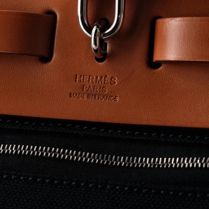 Hermes Herbag Zip Criss Viking Toile and Leather 31 - 7