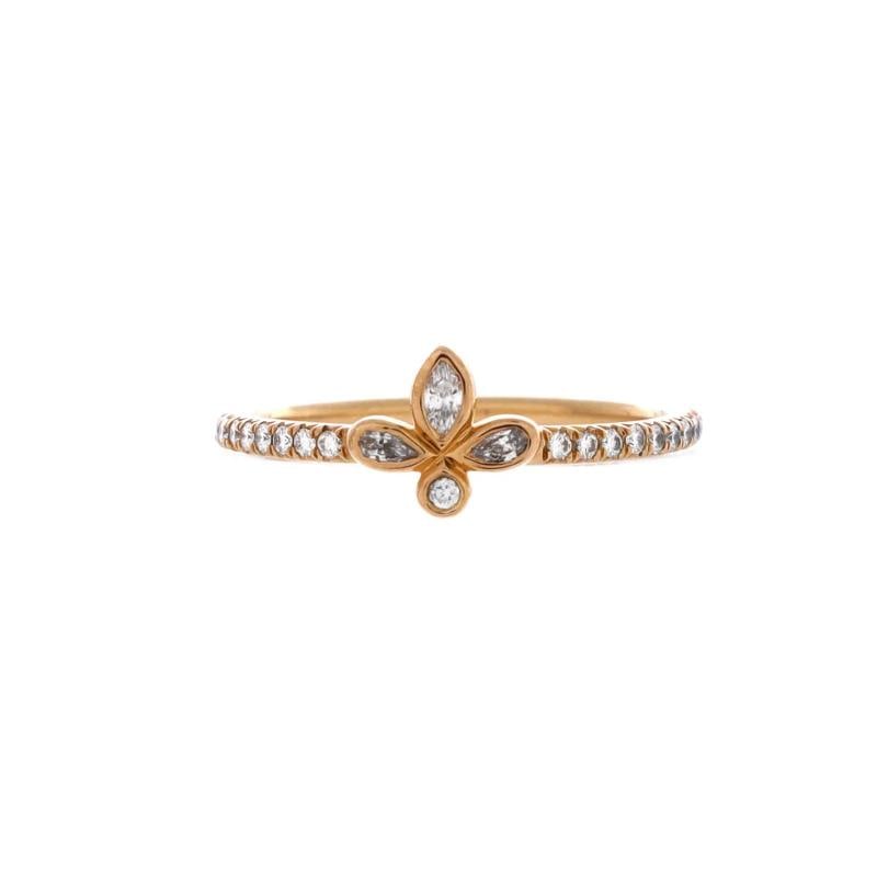 Tiffany & Co. Fleur de Lis Ring 18K Rose Gold and Diamonds: Condition: Pre-owned - Good,Brand: Tiffany & Co.,Main Stone: Diamond,Metal: 18K Rose Gold,Metal Purity: 18K,Ring Size: 5.5,Type: Ring,Color: Rose Gold,Style: 18K Rose Gold And Diamonds,Material: 18K R