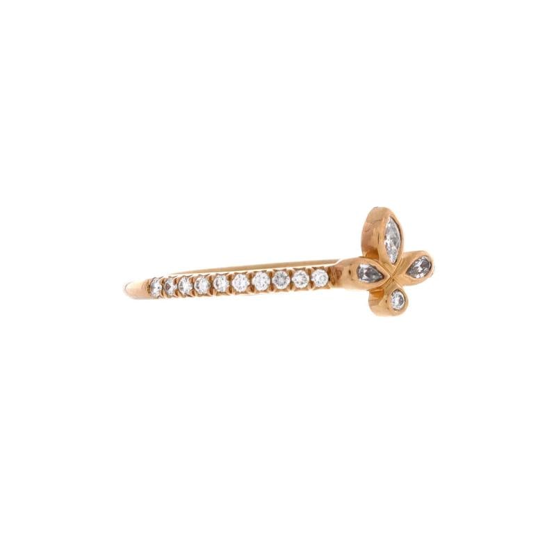 Tiffany & Co. Fleur de Lis Ring 18K Rose Gold and Diamonds - 2