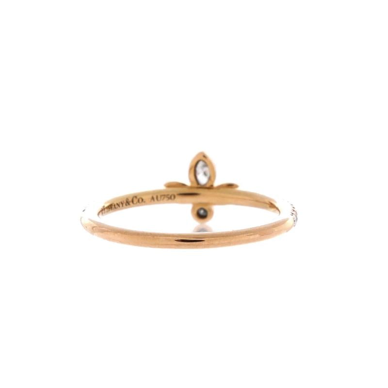 Tiffany & Co. Fleur de Lis Ring 18K Rose Gold and Diamonds - 3