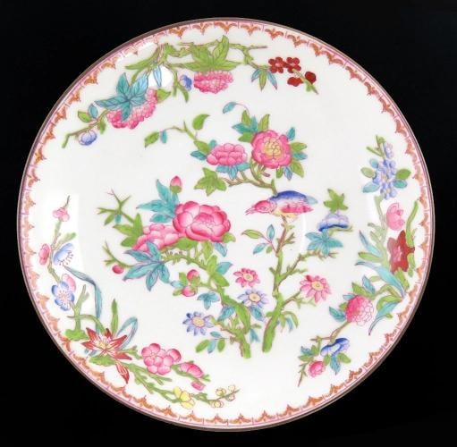15 Antique English Porcelain Minton Bird Flower Pattern Bouillon Cups & Saucers - 3
