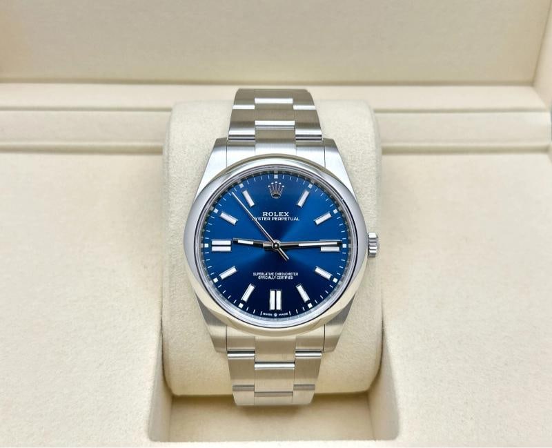 2025 Rolex Oyster Perpetual 124300 41mm Blue Dial Stainless Steel Box Papers - 2