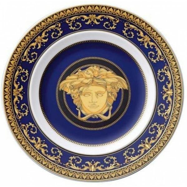 VERSACE BY ROSENTHAL MEDUSA SET BLUE OF 6 BREAD PLATES #409620-10218 BRAND NIB - 2