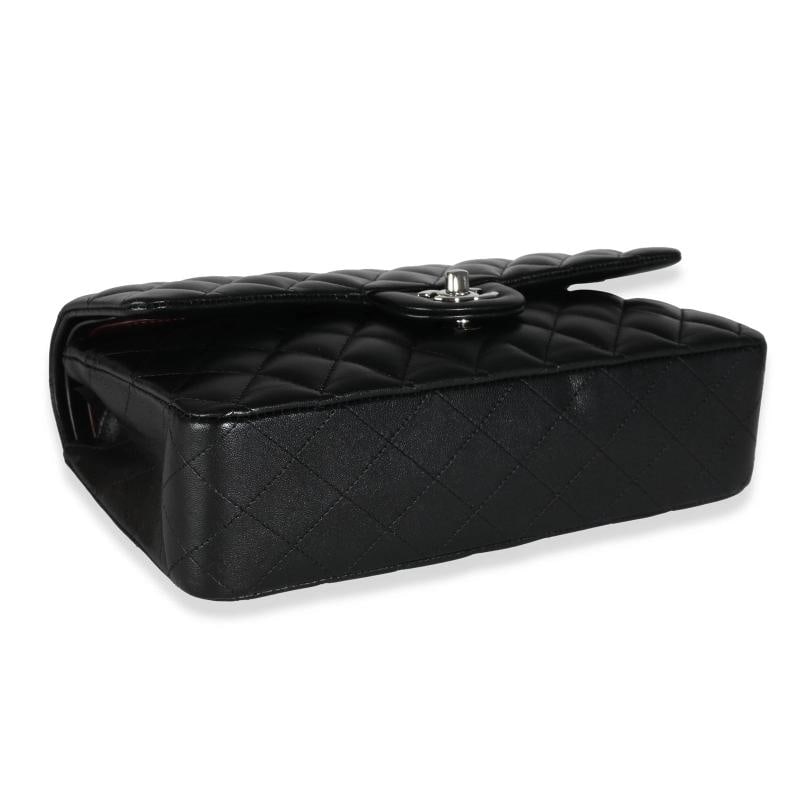 Chanel Black Quilted Lambskin Medium Classic Double Flap Bag - 5