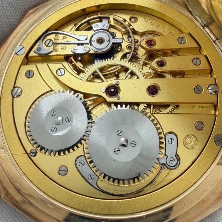 Vintage IWC Schaffhausen 1930s Pocket Watch 14k Yellow Gold Movement 887571 - 11