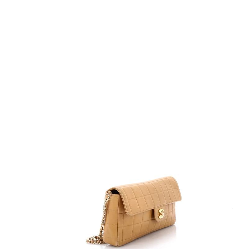 Chanel Chocolate Bar Flap Bag Quilted Lambskin East West - 2