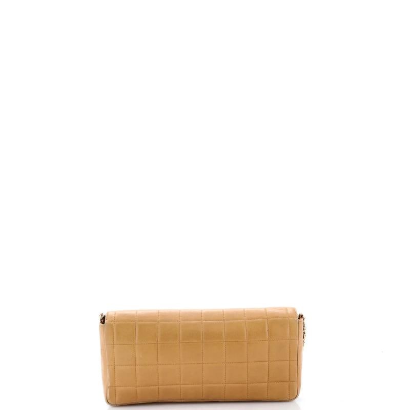Chanel Chocolate Bar Flap Bag Quilted Lambskin East West - 3