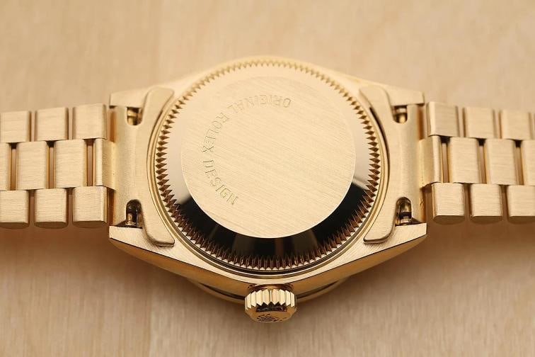 ROLEX LADIES PRESIDENT 69138 FACTORY DIAMOND FULL PAVE 18K YELLOW GOLD WATCH - 11