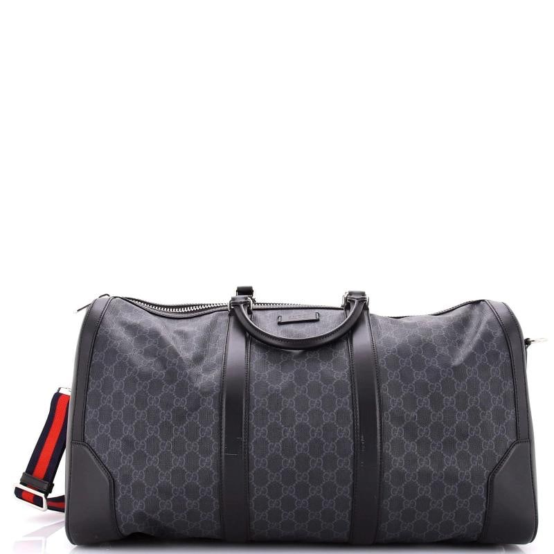 Gucci Convertible Duffle Bag GG Coated Canvas Large: Measurements: Handle Drop 11.5", Height 7", Width 11", Depth 3.5", Strap Drop 20" . Condition: Pre-owned - Good,Brand: Gucci,Exterior Material: Canvas Coated,Style: Satchels,Exterior Color: