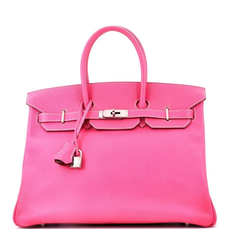 Hermes Candy Birkin Bag Epsom 35: Accessories: Lock, Clochette, Keys Measurements: Handle Drop 4", Height 10", Width 14", Depth 7", Strap Drop None". Condition: Pre-owned - Good,Brand: Hermes,Exterior Material: Leather,Style: