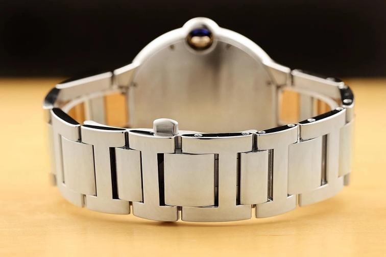 CARTIER BALLON BLEU 42MM W6920095 ROMAN 18K ROSE GOLD STAINLESS STEEL WATCH - 6