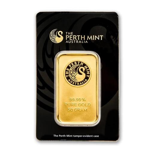 50 gram Gold Bar - The Perth Mint (In Assay) (1 of 5)