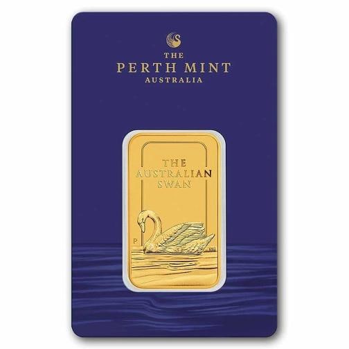 1 oz Gold Bar - Perth Mint Swan (In Assay): Brand: Perth Mint,MPN: 331577,Year: N/A,Fineness: 0.9999,Denomination: N/A,Circulated/Uncirculated: None,Certification: Uncertified,Country of Origin: Australia