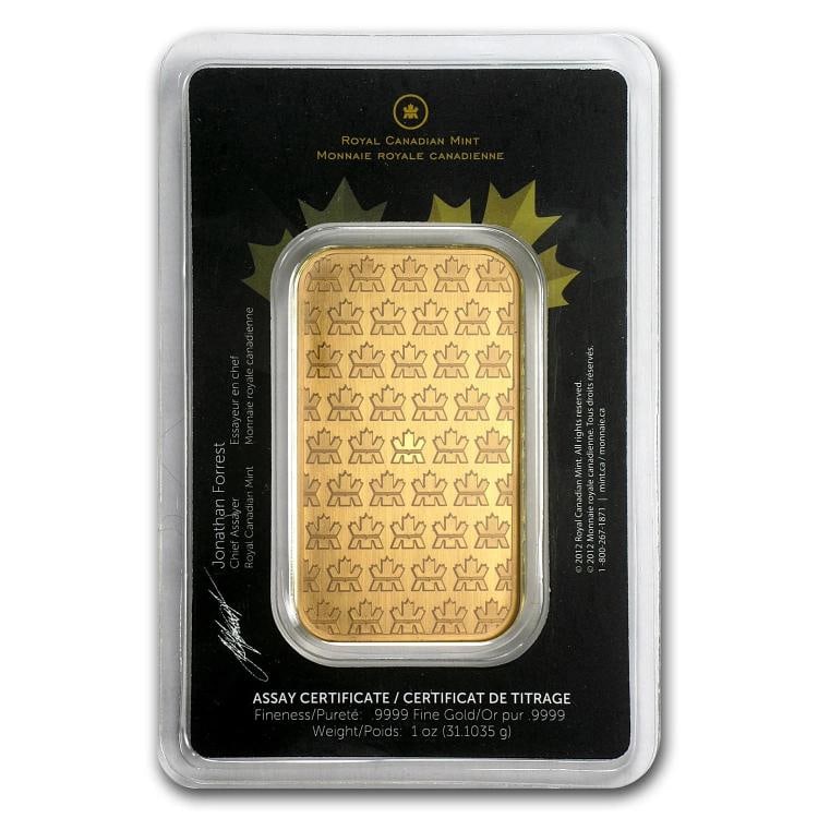 1 oz Gold Bar - Royal Canadian Mint (Classic Assay) - 2