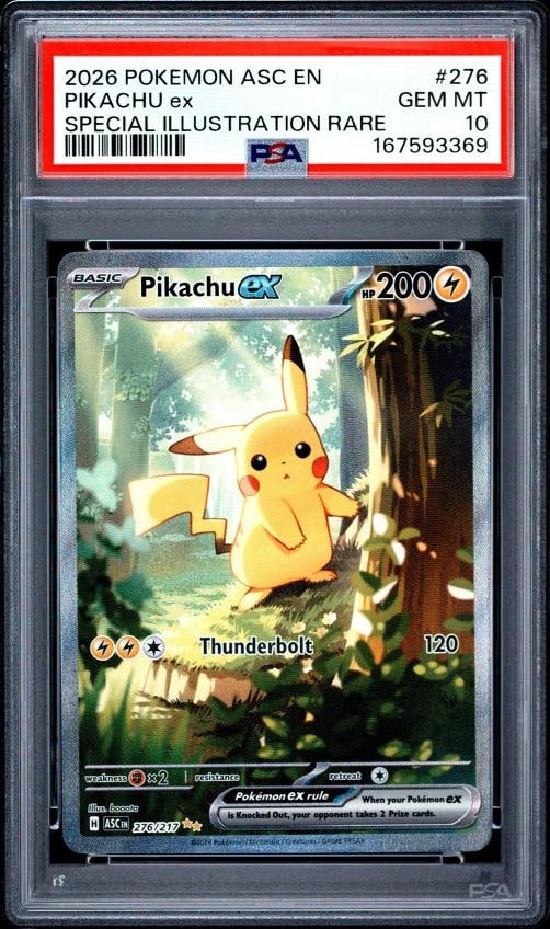 2026 POKEMON ASC EN-ASCENDED HEROES SPECIAL ILLUSTRATION RARE PIKACHU EX PSA 10: Condition: Graded - PSA 10: Professionally graded,Graded: Yes,Set: 2026 POKEMON ASC EN-ASCENDED HEROES,Game: PokÃƒÂ©mon TCG,Character: PIKACHU EX,Card Name: PIKACHU EX,Grade: 10,Pr