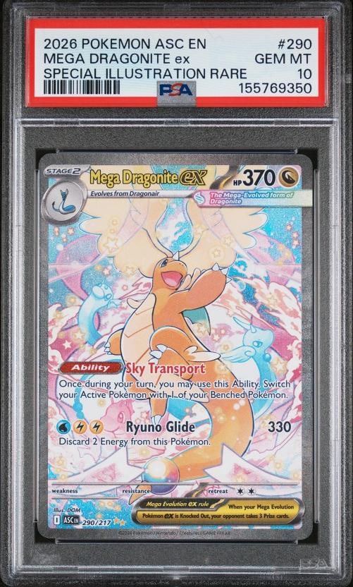 2026 POKEMON ASC EN-ASCENDED HEROES #290 MEGA DRAGONITE EX PSA 10 (1 of 2)